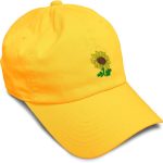 Soft Baseball Hat Embroidered  Plants Fringe Sunflower Embroidery Men & Ladies Baseball Cap