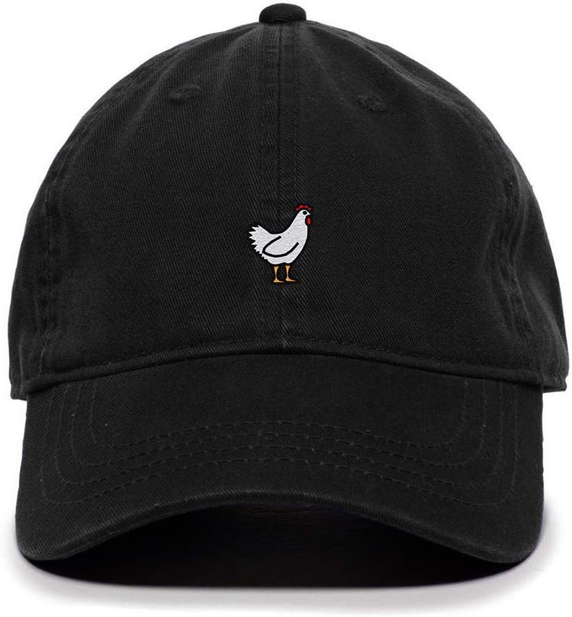 61mj7dff6UL._AC_SL1200_.jpg Chicken Baseball Cap Embroidered Cotton Adjustable - Image 1
