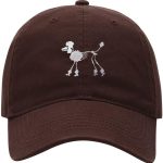 Baseball Cap for Men Women Skeleton Poodle Embroidered Washed Cotton  Baseball Caps