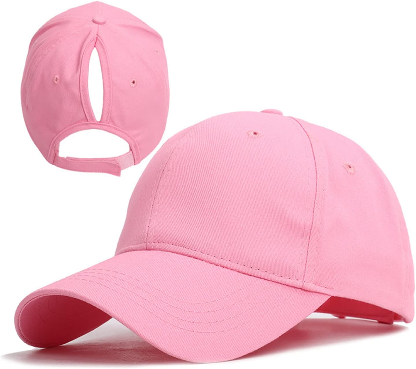 61zrx-PaoPL._AC_SL1500_.jpg Women Ponytail Baseball Cap Messy High Bun Ponycap Washed Cotton Baseball Hat Adjustable Baseball Cap for Women Girls - Image 1