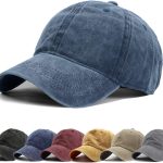 Men Women Washed Distressed Twill Cotton Baseball Cap Vintage Adjustable