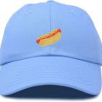 Hot Dog Hat Embroidered Mens Womens Baseball Cap