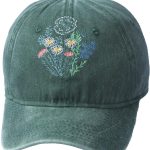 Green  Men Women Embroidered Baseball Cap Low Profile Father's Day  Hat Vintage Adjustable Washed Unisex