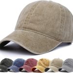 Men Women Washed Distressed Twill Cotton Baseball Cap Vintage Adjustable