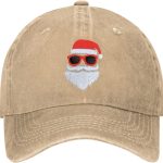 Christmas Hats Christmas Baseball Cap Funny Santa Adjustable Embroidery Cotton Hat for Men Women