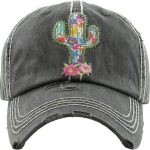 Distressed Vintage Baseball Cap - Embroidered Patch Women's Hat - Holiday, Lifestyle & Patriotic Designs