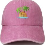 Embroidered Palm Tree Hats for Men Women