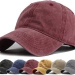 Men Women Washed Distressed Twill Cotton Baseball Cap Vintage Adjustable
