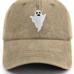 Ghost Hat Halloween Baseball Cap Embroidered Spooky Hat Adjustable Fashion Hats for Men Women