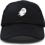 Ghost Embroidered Mens Womens Cotton  Baseball Cap Adjustable