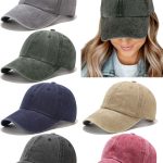 Vintage Washed Plain Baseball Cap Distressed Dad Golf Hat for Men Women